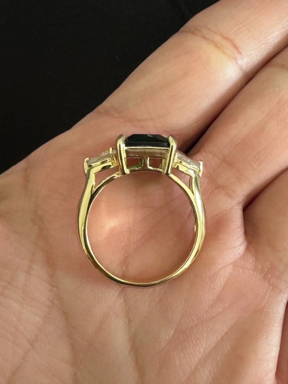 Gold Tone Fashion Statement Ring- Size 10